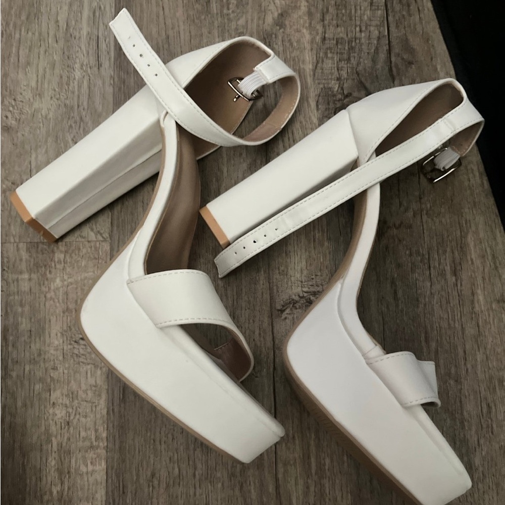 white high heels
